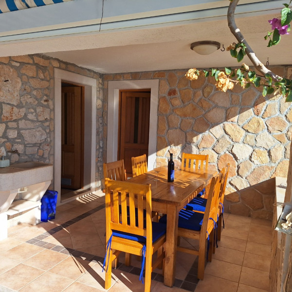 Living room, Seaside House Sonja, Seaside House Sonja - Robinson type accommodation on Hvar island in isolated bay Gdinj